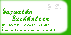 hajnalka buchhalter business card